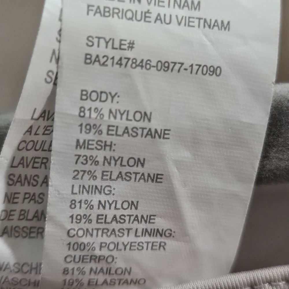 NWOT Fabletics Dove White Sports Bra 4X - Picture 5 of 6